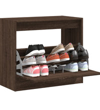Schuhschrank Braun Eichen-Optik 80x42x69 cm Holzwerkstoff