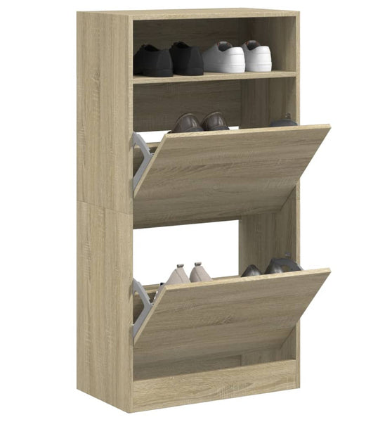 Schuhschrank Sonoma-Eiche 60x34x116 cm Holzwerkstoff