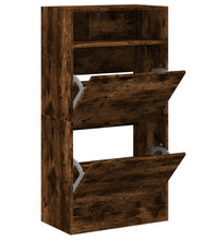 Schuhschrank Räuchereiche 60x34x116 cm Holzwerkstoff