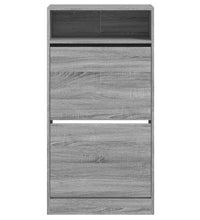 Schuhschrank Grau Sonoma 60x34x116 cm Holzwerkstoff