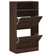 Schuhschrank Braun Eichen-Optik 60x34x116 cm Holzwerkstoff