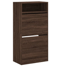 Schuhschrank Braun Eichen-Optik 60x34x116 cm Holzwerkstoff