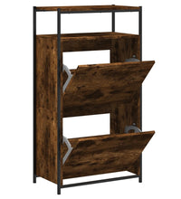 Schuhschrank Räuchereiche 60x34x112 cm Holzwerkstoff