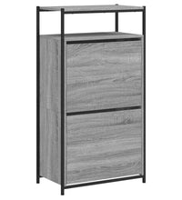 Schuhschrank Grau Sonoma 60x34x112 cm Holzwerkstoff