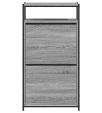 Schuhschrank Grau Sonoma 60x34x112 cm Holzwerkstoff