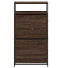 Schuhschrank Braun Eichen-Optik 60x34x112 cm Holzwerkstoff