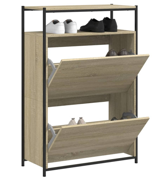 Schuhschrank Sonoma-Eiche 75x34x112 cm Holzwerkstoff