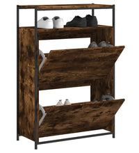 Schuhschrank Räuchereiche 75x34x112 cm Holzwerkstoff