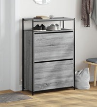 Schuhschrank Grau Sonoma 75x34x112 cm Holzwerkstoff