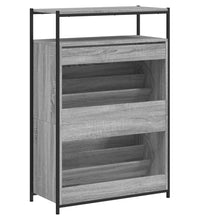 Schuhschrank Grau Sonoma 75x34x112 cm Holzwerkstoff