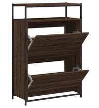 Schuhschrank Braun Eichen-Optik 75x34x112 cm Holzwerkstoff