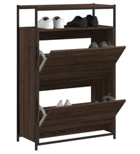 Schuhschrank Braun Eichen-Optik 75x34x112 cm Holzwerkstoff