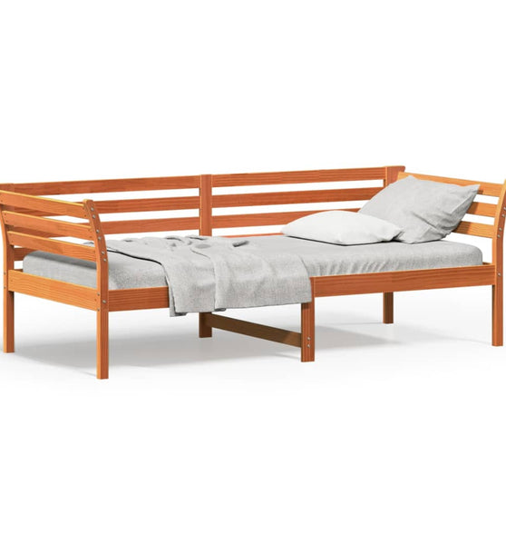 Tagesbett ohne Matratze Wachsbraun 90x200 cm Massivholz Kiefer