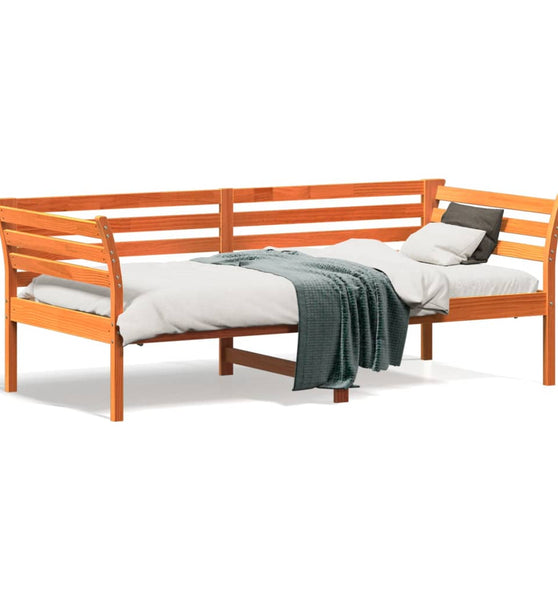 Tagesbett ohne Matratze Wachsbraun 90x190 cm Massivholz Kiefer